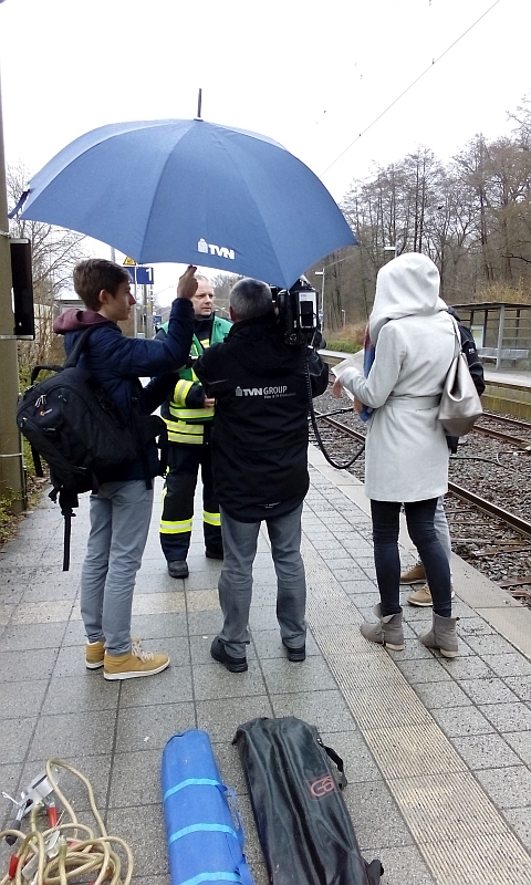 Dreharbeiten für RTL Aktuell 4