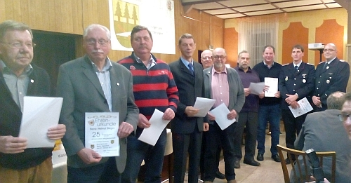 Ehrung 25 jhrige Mitgliedschaft JHV2017
