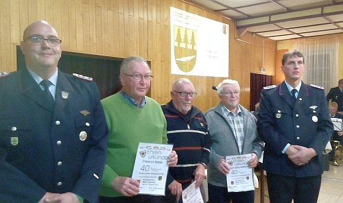 Ehrung 40 jhrige Mitgliedschaft JHV2017